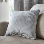 Zahra Silver Chenille Cushion Silver