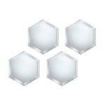 Pack of 4 Hexagonal Mirrors Clear