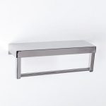 Towel Rail with Shelf Chrome