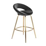 Stella Velvet Bar Stool – Grey Grey