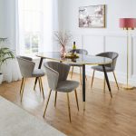 Kendall Velvet Dining Chair – Grey Grey