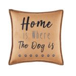 Home Is Where The Dog Is Cushion Natural