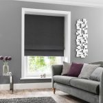 Linen Look Charcoal Blackout Roman Blind Charcoal