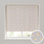 Rubber Ducks Grey Moisture Resistant Blackout Roller Blind Yellow