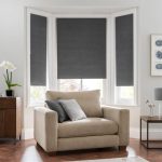Linen Look Charcoal Blackout Roller Blind Charcoal