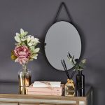 Oval Hanging Smoked Mirror Smoked