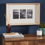 Wood Effect Deep Angle 3 Aperture Photo Frame Light Wood