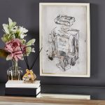 Glam Perfume Bottle Framed Picture Cream