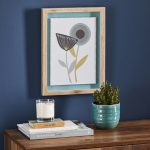 Emmott Framed Print 2 Blue, grey, ochre