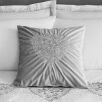 Eliza Silver Velvet Square Cushion Silver