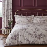 Orchid Plum Jacquard Duvet Cover and Pillowcase Set Purple