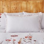 Florence White Floral Embroidered Oxford Pillowcase White