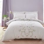 Sophie White Floral Embroidered Duvet Cover and Pillowcase Set White