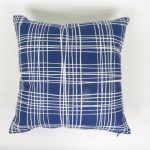 Checked Navy Cushion Navy