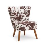 Rocco Cow Print Cocktail Chair Natural