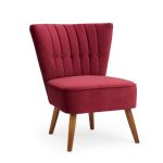 Isla Velvet Cocktail Chair – Claret Claret