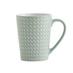 Set of 4 Mint Green Dash Mugs Green
