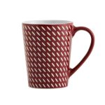 Set of 4 Red Dash Mugs Red