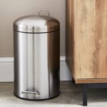 Stainless Steel 12 Litre Round Pedal Bin Silver