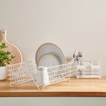 Wire Sausage Dog Cream Dish Drainer Cream