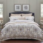Dorma Arabesque Embroidered Velvet Bedspread Natural