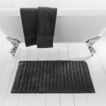 Ribbed Charcoal Bath Mat Charcoal