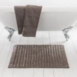 Ribbed Stone Bath Mat Stone (Grey