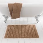 Ribbed Walnut Bath Mat Walnut (Brown)