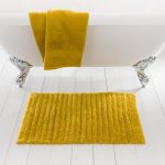 Ribbed Mustard Bath Mat Mustard