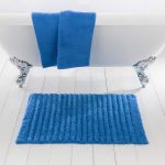 Ribbed Cornflower Bath Mat Cornflower (Blue)