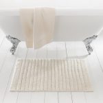 Ribbed Cream Bath Mat Cream