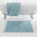 Ribbed Duck Egg Bath Mat Duck Egg (Blue)
