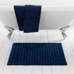 Ribbed Indigo Bath Mat Indigo (Purple)