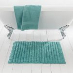 Ribbed Lagoon Bath Mat Lagoon (Blue)