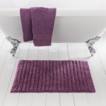 Ribbed Lavender Bath Mat Lavender