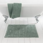 Ribbed Seafoam Bath Mat Seafoam (Blue)