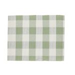 Set of 2 Metallic Green Check Placemats Green