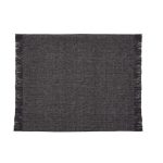 Set of 2 Chambray Weave Black Placemats Black