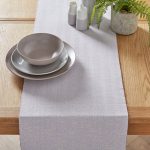 Herringbone Metallic Mauve Table Runner Mauve