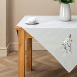 Scandi Floral Tablecloth Natural