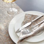 Set of 4 Leopard Jacquard Napkins Silver