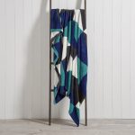 Geo Print Fleece Throw 130cm x 170cm Navy