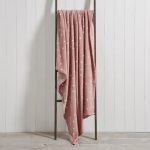 Spot Print Fleece 130cm x 170cm Throw Blush