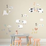 Little Farm Wall Stickers MutliColoured