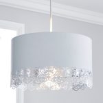 Lana Laser Cut 35cm White Shade White