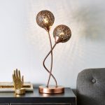 Allie 2 Arm Bronze Table Lamp Bronze