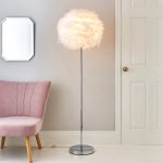 Chloe Chrome and Feather Floor Lamp Chrome