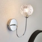 Vigo Mercury Effect Glass Chrome Wall Light Chrome