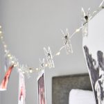 Glitter 16 Light Mini Peg String Light Clear