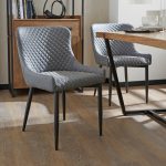 Montreal PU Leather Pair of Dining Chairs – Grey Grey